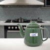 1.5L Enamel Teapot Moss Green Gas Electric Hobs Compatible Induction