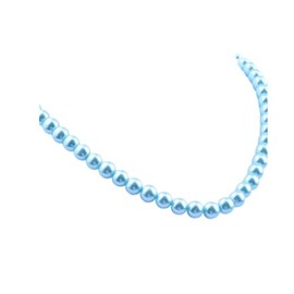 1920s Long Pearl Necklace Faux Pearls Necklace Imitation Beaded Long Pearls Necklace 1920s Gatsby Costume Jewelry (Blue B)