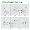 Double Side Gate Latch, Heavy Duty Left Swinging Door Latch