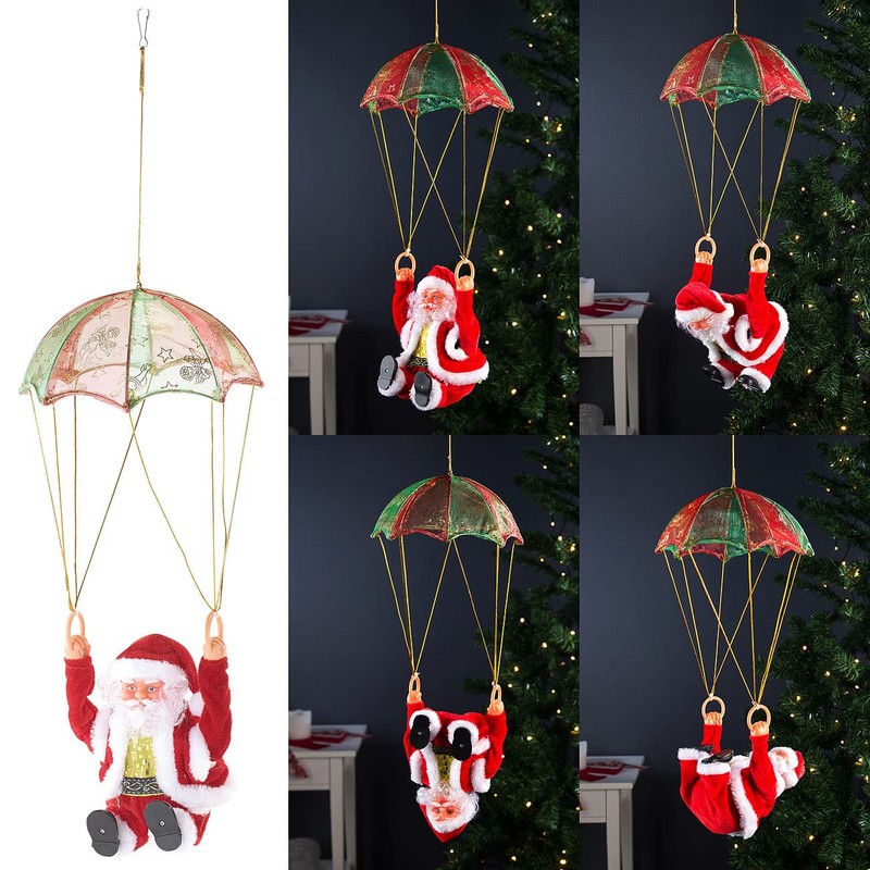 infactory Funny Santa: Singing Santa Sky with Parachute (Climbing Santa,