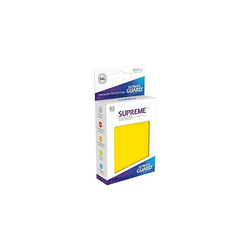 Ultimate Guard Supreme UX Card Sleeves (80 Piece), Yellow, Standard