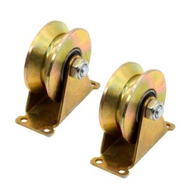 2 Pieces Sliding Gate Roller V Wheels Heavy Duty Sliding Gate Casters 50mm Rigid Steel Wheel Roller V Roller Sliding Steel Door Casters