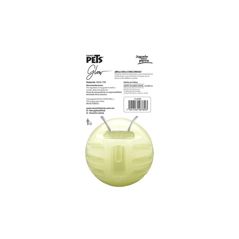 Fancy Pets Juguete Pelota Glow para Perro Que Brilla en