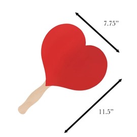 Blinkee Heart Shaped Non Light Up Red Hand Fan