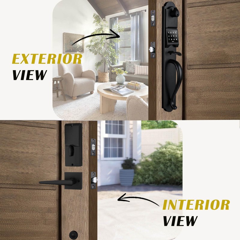 HISAFE Smart Front Door Lock Set, Keyless Entry Door Lock