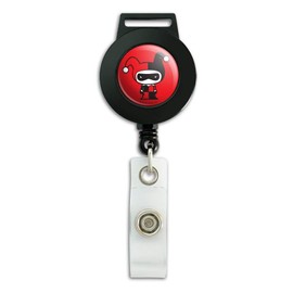 Harley Quinn Cute Chibi Character Lanyard Retractable Reel Badge ID Card Holder