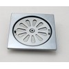 Stainless Steel Floor Drain, 3 1/2" Tile-Square, with Vent-Off Switch
