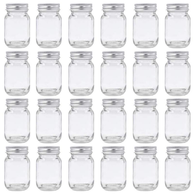 U Pack 2oz Mason Jar with Silver Lid for Honey