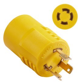 Suplevel Generator Transfer Switch Adapter L5-30P to L14-30R, 30 Amp Twist Lock 3 Prong Generator Male to 4 Prong Generator Cord Female Adapter, 125V Generator to 125/250V Generator Inlet Box Adapter