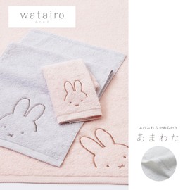 Nishikawa【西川】 Miffy Face Towel, Made in Japan, Imabari, Uses Untwisted Yarn for a Fluffy Feel, Gray, TT24160623