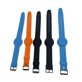 YARONGTECH MIFARE Classic? 1K RFID-/NFC-Armband, verstellbar, Orange, Silikon, 5 Stück (mehrfarbig)