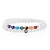 GAVU OM Healing Crystal 7 Chakra Bracelet, Rock crystal, rock
