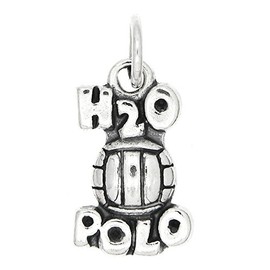LGU Sterling Silver Oxidized H2O Water Polo Charm