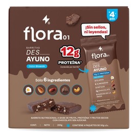 Barritas De Proteína Flora01 Des_ayuno Brownie 4 Pzs