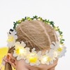 Harilla Blumenkranz-Stirnband, Blumen-Stirnband mit funkelndem Licht, dekorative Blumenkrone, Kopfbedeckung, Blumenkrone