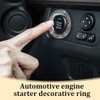 RGOAANC RGOAANC Crystal Rhinestone Car Engine Start Stop Decoration Ring,