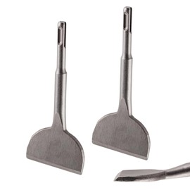 2 PACK - SDS Plus Chisel 165mm x 75mm Wide Angled Bent Tile Chisel SDS Bit, 75mm Wide SDS Chisel Bit for Ceramics, Floor Tiles, Masonry & Concrete. For SDS & SDS Plus Drills