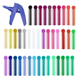 Dental Orthodontic Ligature Ties and Orthodontic Ligature Gun Orthodontic Ligature Ring Rubber Bands Multi-Color for Clinics, homes, and beauty salons（1040 Pcs/Bag）
