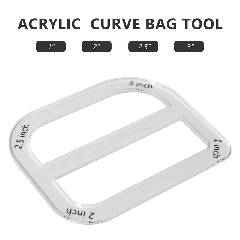 UPTTHOW 3Pcs Boxy Bag Making Templates Notion for Beginners, Clear