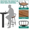 YITAHOME Outdoor Bar Stools Set of 2 Swivel Barstools, 24"