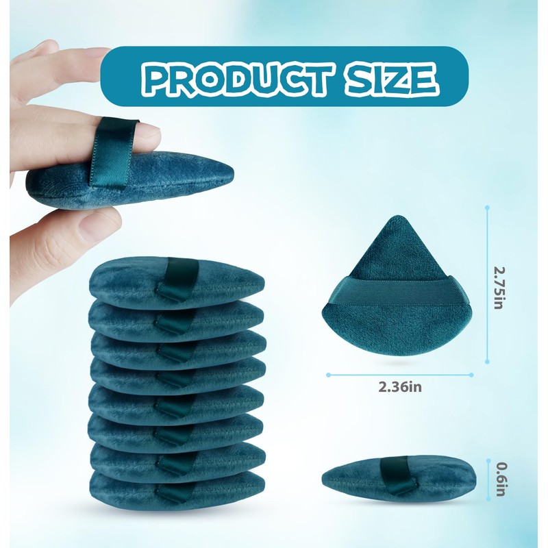 8 Pieces Triangle Powder Puff Face Soft Triangle Makeup Puff