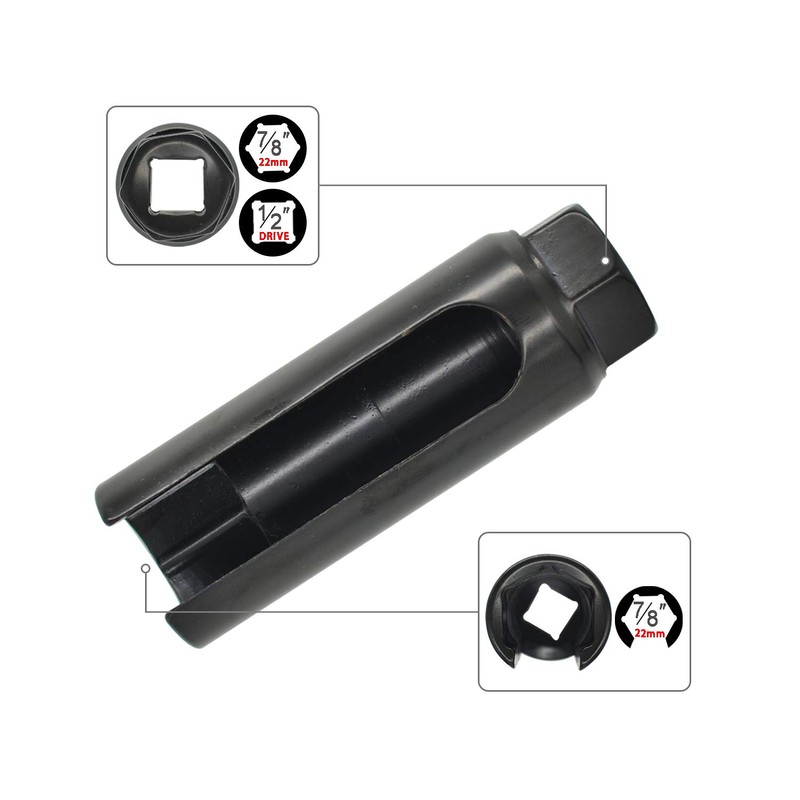 ITEQ O2 Oxygen Sensor Socket 1/2” Drive x 7/8” (22mm),