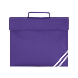 QUADRA Classic Book Bag School Bag - 8 Colours (Purple)