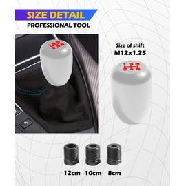 SCUARI Shift Knob,Car Accessories Shifter Knobs,Aluminum Alloy Car Stick Shift Knob with Adapter,5 Speed Manual Gear Shift Knobs Replacement,Suitable for Most Manual Cars,Trucks,SUVs,RVs,Etc (Silver)