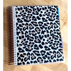 Handmade Wild Animal Leopard Print Cover Set for use with Erin Condren Life Planner-