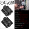 Copkim 10 Pack Black Multi Cable Connector Insulated Multi Tap
