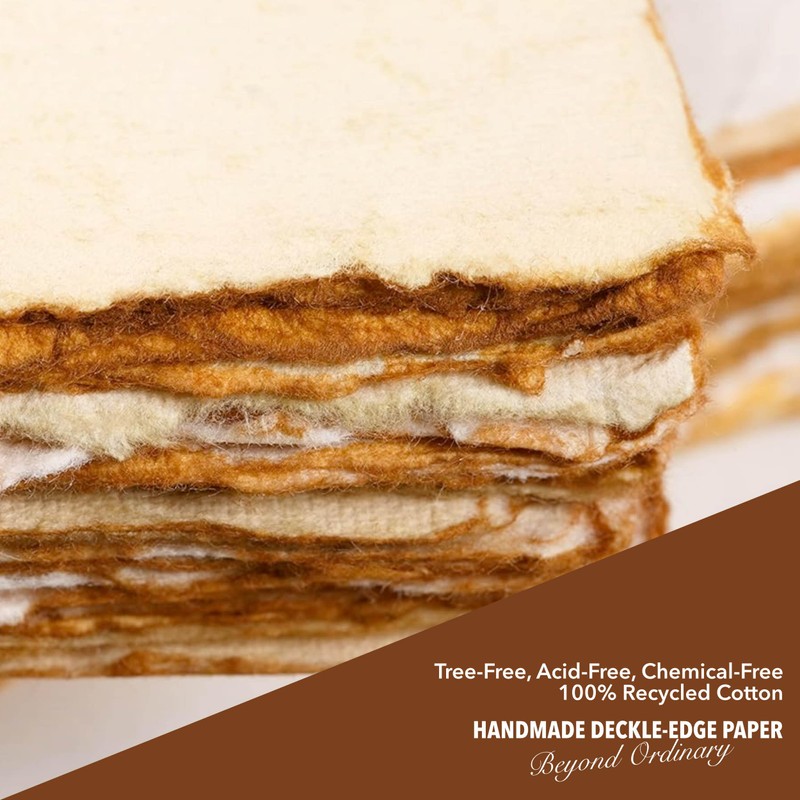 Thick Handmade Watercolour Paper A6 Size with Deckle Edge -