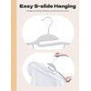 HOUSE DAY Heavy Duty Plastic Hangers 100 Pack, Grey Slim