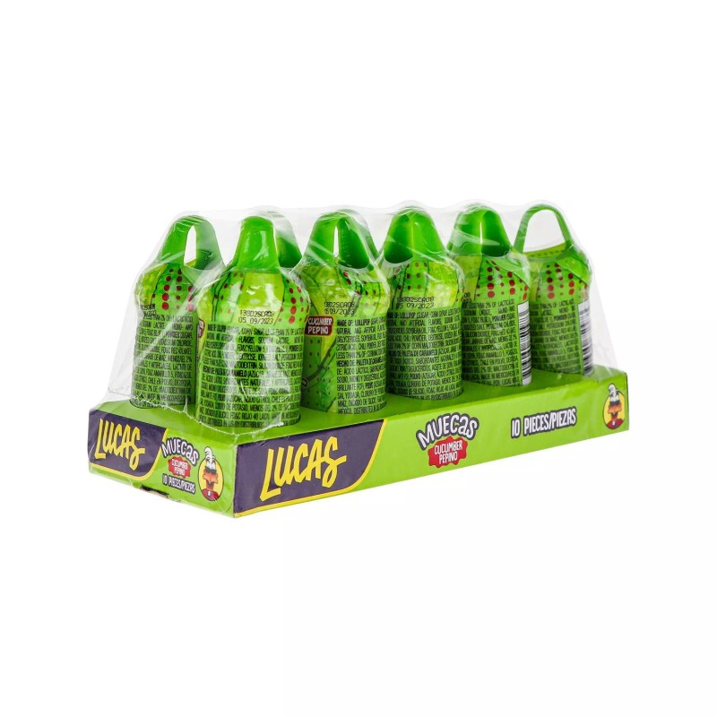 Lucas Muecas Cucumber Lollipop 10 Count