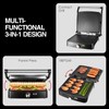 OSTBA Panini Press Grill with Adjustable Temperature, 4-Slice Indoor Grill,