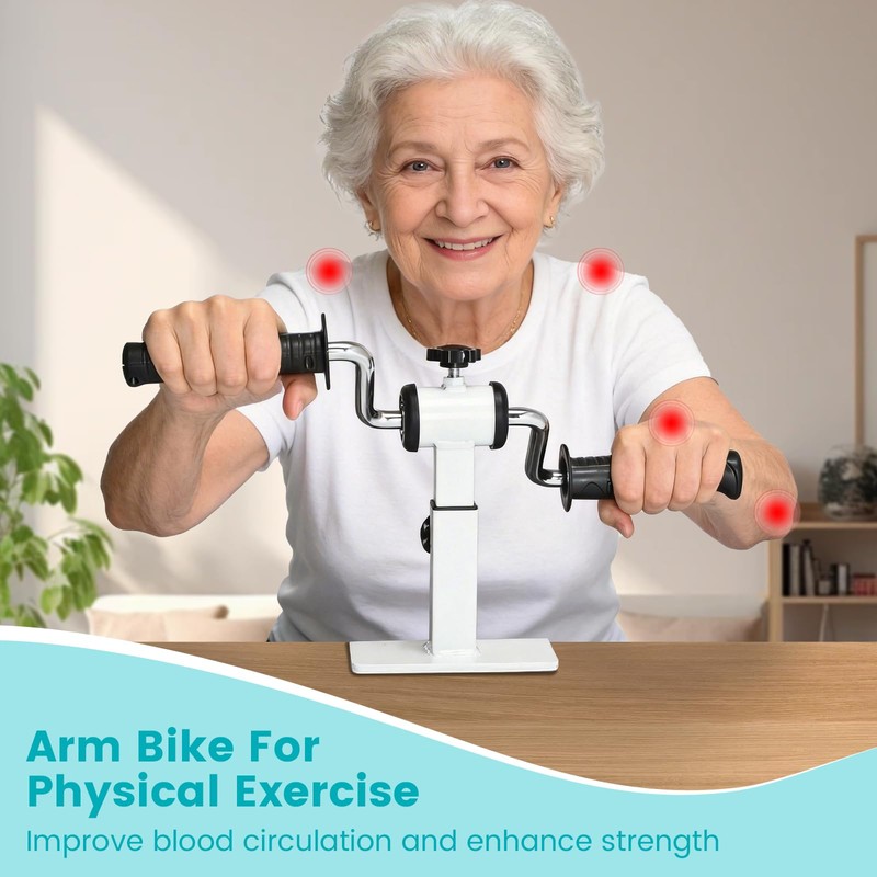 Arm Bike for Physical Therapy with Anti Slip, Desktop Clamp