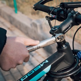 1/4'' Bike Torque Wrench Kit 2-24 NM Torque Fix Set Home Bicycle Maintenance Kit for Road & MTB Bike Tools Set (YC-617-2ST)