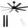 LOFIKEDI Ceiling Fan with Light, 60 Inch Ceiling Fan with