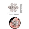 Hairpin 2pcs,Snowflake Hair Clips Mini Hair Xmas Glitter Barrette Snowflake