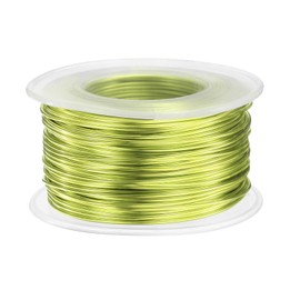 sourcing map 18 Gauge Aluminum Craft Wire 1.0mm 98.5ft Flexible Bendable Anodized Metal Jewelry Sculpting Wire for Jewelry Making Modelling Craft DIY, Apple Green