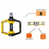 Bicycle Pedals-Aluminium Alloy Bicycle Pedals-Mountain Bike Pedals with Removable Non-Slip