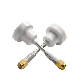 Wolfwhoop W-1 2pcs 5.8GHz 5dBi RHCP Omnidirectional Pagoda Antenna for FPV Drone Set-SMA Male (White)