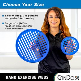 Cando 10-0864 Power-Web - Hand Grip Trainer, ® Hand strengthener, diameter 17 cm, blue (strong)