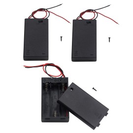 LAMPVPATH (Pack of 3) 3 AAA Battery Holder with Switch, 4.5V Battery Holder with Switch, 3X 1.5V AAA Battery Holder with Leads and Switch