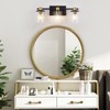stambord 3 Light Bathroom Vanity Light, Black and Gold Light