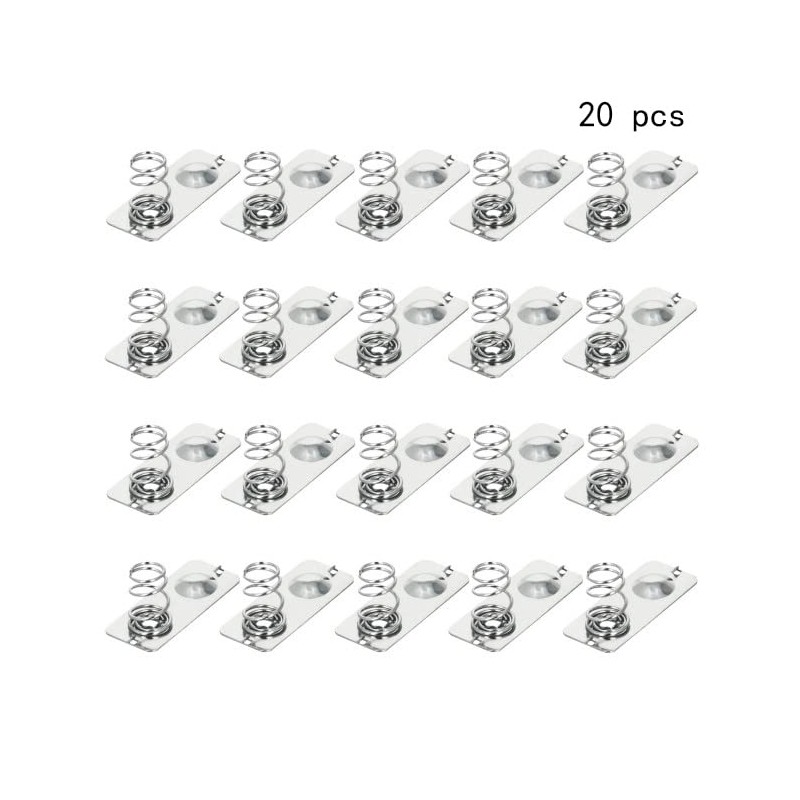 Fielect 20Pcs AAA Battery Spring Plate AAA Battery Positive Negative