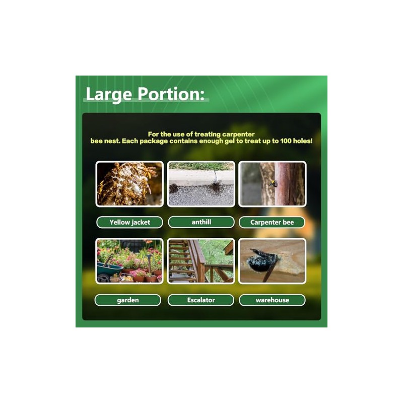 Carpenter Bee Traps for Outside, Brain's Bee Butter, 4 Pack