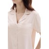 Joyaria Matte Poly Satin Pyjamas Women Button Down Short Sleeve