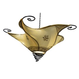 Treasures Of Morocco Moroccan Lamps & Sconces Handmade Leather Henna Lamp Ceilling Chandlier Sconce