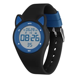 Kids Watches for Girls Boys Digital Sport Watch with Step Counter Pedometer Vibration Alarm Clock, No App Waterproof Fitness Tracker Kids Watch Boys Girls Teens Students Ages 5-16
