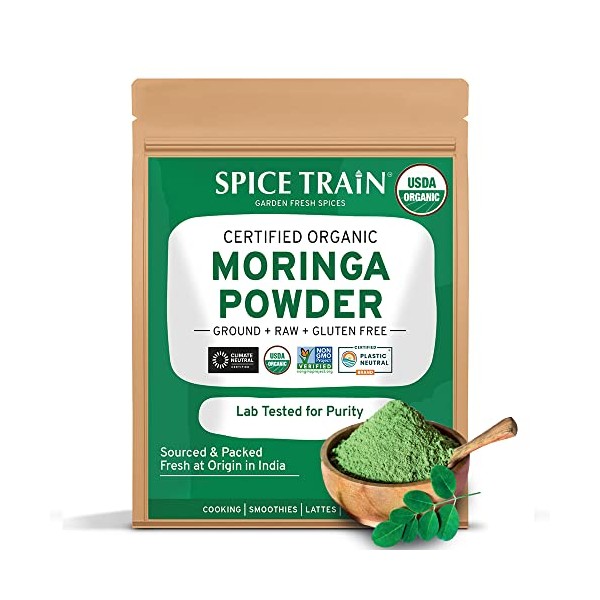 SPICE TRAIN, Organic Moringa Powder (397g/14oz)